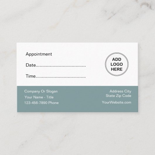 ビジネス顧客アポイントメント名刺 予約カード (正面)
