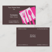 ビジネス食べカードをピンクに 名刺 (正面/裏面)