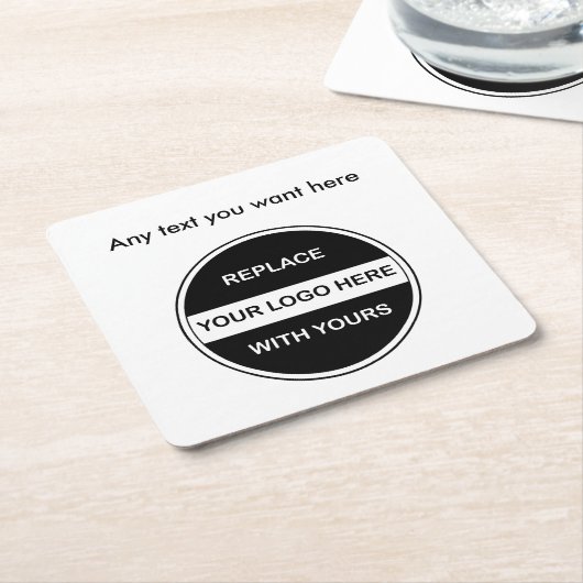 ビジネス飲み物用コースター スクエアペーパーコースター (アングル)