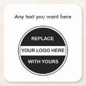 ビジネス飲み物用コースター スクエアペーパーコースター (正面)