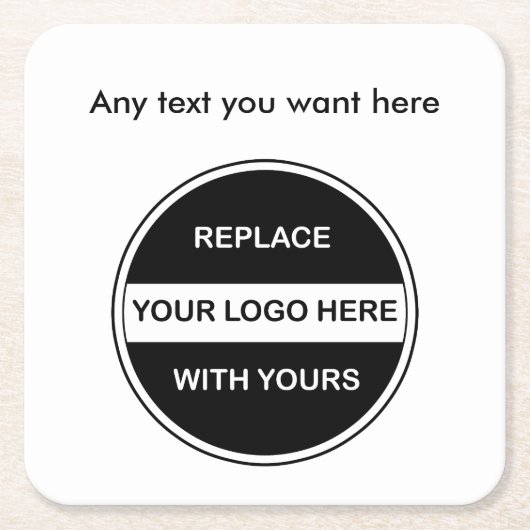 ビジネス飲み物用コースター スクエアペーパーコースター (正面)