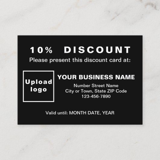 ビジネス黒割引カード 割引カード (正面)