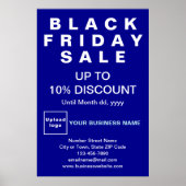 ビジネス黒金曜販売ブルーポスター ポスター (正面)
