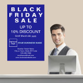 ビジネス黒金曜販売ブルーポスター ポスター