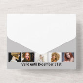 ビジネス13枚 写真 プロモーション 販売 クーポン グレー オールインワン招待状 (裏面)