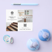 ビジネス2プロモーションフォトQRコードのビジネスロゴ チラシ (シングル)