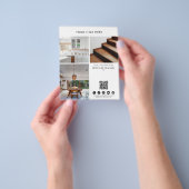 ビジネス3プロモーションフォトQRコードソーシャルメディア チラシ (手)