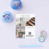 ビジネス3プロモーションフォトQRコードソーシャルメディア チラシ (シングル)