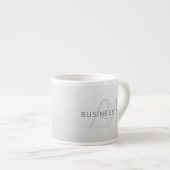 ビジネス、あいさつ文、または名前の編集可能文字 エスプレッソカップ (正面右)