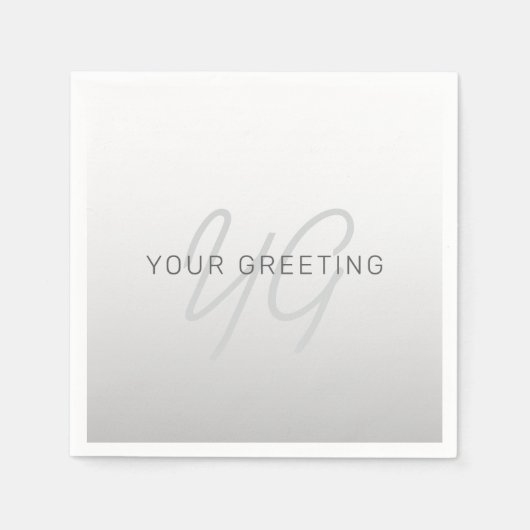 ビジネス、あいさつ文、または名前の編集可能文字 スタンダードカクテルナプキン (正面)