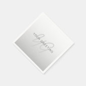 ビジネス、あいさつ文、または名前の編集可能文字 スタンダードカクテルナプキン (角)