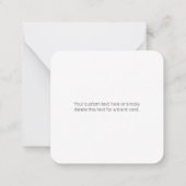 ビジネス、あいさつ文、または名前の編集可能文字 ノートカード (裏面)