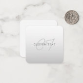 ビジネス、あいさつ文、または名前の編集可能文字 ノートカード (正面/裏面インサイチュ)