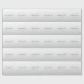 ビジネス、あいさつ文、または名前の編集可能文字 ラッピングペーパー (フラット)