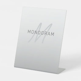 ビジネス、あいさつ文、または名前の編集可能文字 台座サイン