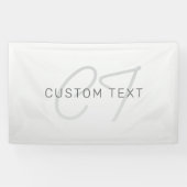 ビジネス、あいさつ文、または名前の編集可能文字 横断幕 (横)