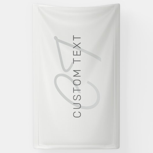 ビジネス、あいさつ文、または名前の編集可能文字 横断幕 (縦)