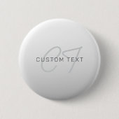 ビジネス、あいさつ文、または名前の編集可能文字 缶バッジ (正面)