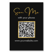 ビジネス |の結婚QRコードテーブルカード テーブルナンバー (正面)