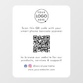 ビジネス ウィンドウ ステッカー | QR コード ビニール デカール サイン ウィンドウサイン (シート)