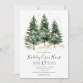 ビジネス ウォーターカラー 松の木 オープンハウス 招待状 (正面)