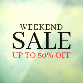 ビジネス エレガント ミニマル ホワイト & レッド | ストア セール ウィンドウサイン