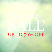 ビジネス エレガント ミニマル ホワイト & レッド | ストア セール ウィンドウサイン (シート3)