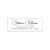 ビジネス エレガント モダン スクリプト 返信住所 セルフインキングスタンプ (デザイン)