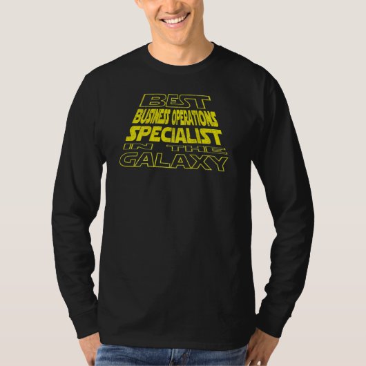 ビジネス・オペレーションズ・スペシャリスト 宇宙 裏面 デザイン Tシャツ (正面)