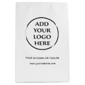 ビジネス カンパニー コーポレート プロフェッショナル シンプル ロゴ ミディアムペーパーバッグ (正面)