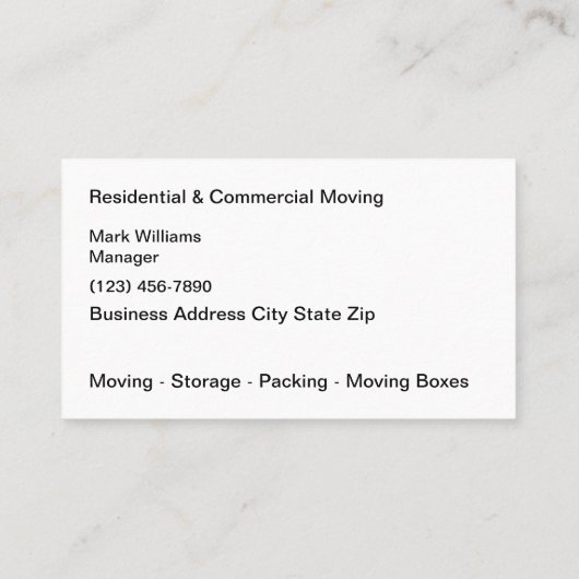 ビジネス・カードの移モダン動と保管 名刺 (裏面)