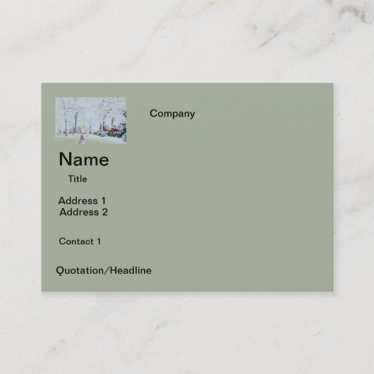 ビジネス カード  スノー  デザイン (正面)