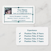 ビジネス・カード(ダークグリーン)(ミニ) 名刺 (正面/裏面)