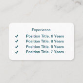 ビジネス・カード(ダークグリーン)(ミニ) 名刺 (裏面)