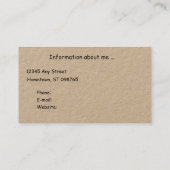 ビジネス・カー縁どド – 金離れ額の 名刺 (裏面)