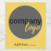 ビジネス ギフト カンパニー ロゴ テンプレート カスタム テキスト ワインラベル (シングルラベル)