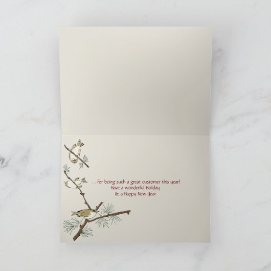 ビジネス·クリスマスありがとう サンキューカード (内部)