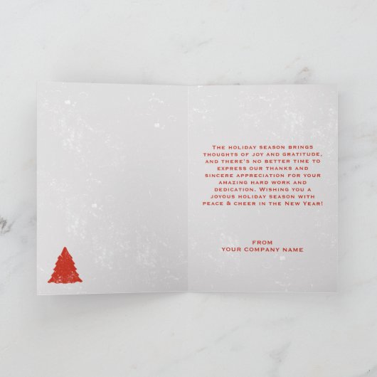 ビジネス・クリスマスカードのクライアントの顧客従業員 シーズンカード (内部)
