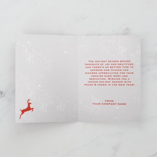 ビジネス・クリスマスカードのクライアントの顧客従業員 シーズンカード (内部)