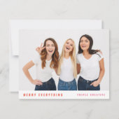 ビジネス・クリスマス |おもしろいスタイリッシュチームの写真 シーズンカード (正面)