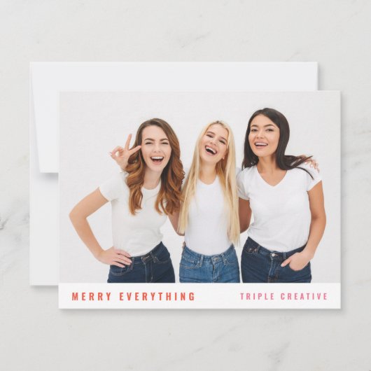 ビジネス・クリスマス |おもしろいスタイリッシュチームの写真 シーズンカード (正面)