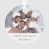 ビジネス・クリスマス |おもしろい企業のチームの写真 オーナメント (裏面)