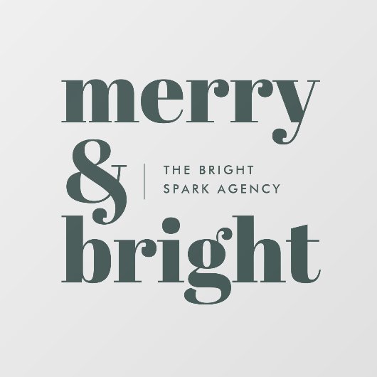 ビジネス・クリスマス |と明メリーるい森の緑 ウィンドウサイン (シート)