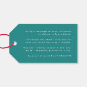 ビジネス・クリスマス |チームフォトメリーと明るい ギフトタグ (裏面横)