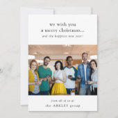 ビジネス・クリスマス |チームミニマル写真企業の シーズンカード (正面)