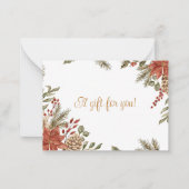 ビジネス・クリスマス・ホリデー・ギフト券 ノートカード (正面)