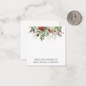 ビジネス クリスマス ホリデー 花 冬 ギフト ノートカード (正面/裏面インサイチュ)