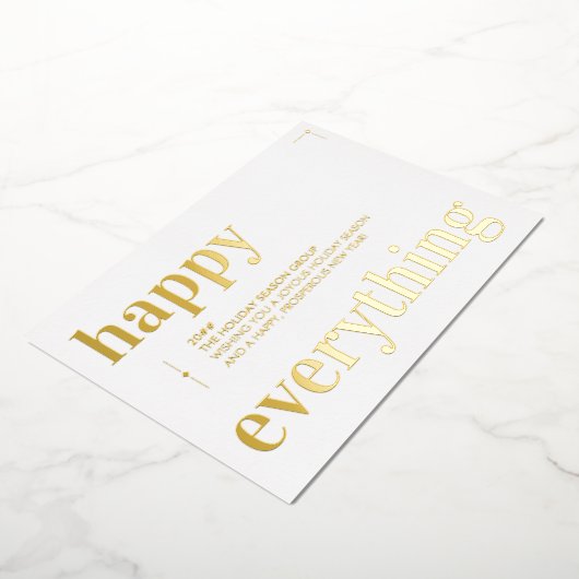 ビジネス・クリスマス・レッド・ハッピー・企業のすべて 箔シーズンカード (回転した状態)