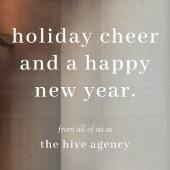 ビジネス・クリスマス |会社の休日の挨拶 ウィンドウサイン