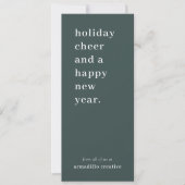 ビジネス・クリスマス |濃モダンい緑企業の シーズンカード (正面)